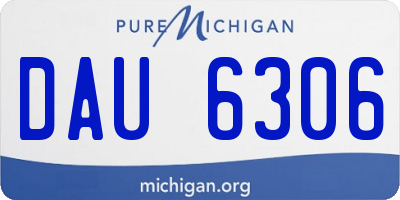 MI license plate DAU6306