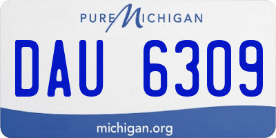 MI license plate DAU6309