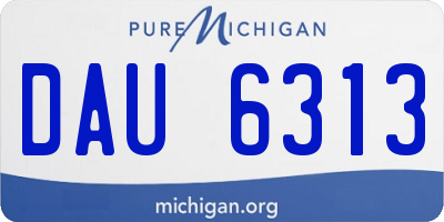 MI license plate DAU6313