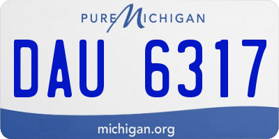 MI license plate DAU6317
