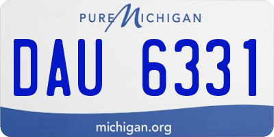 MI license plate DAU6331