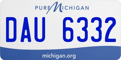 MI license plate DAU6332