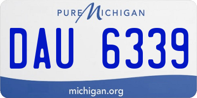 MI license plate DAU6339