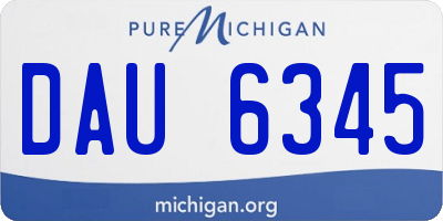 MI license plate DAU6345