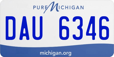 MI license plate DAU6346