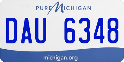 MI license plate DAU6348