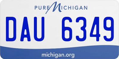 MI license plate DAU6349