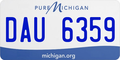MI license plate DAU6359