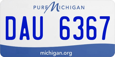 MI license plate DAU6367