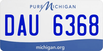 MI license plate DAU6368