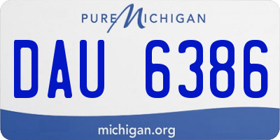MI license plate DAU6386