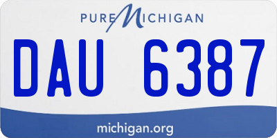 MI license plate DAU6387