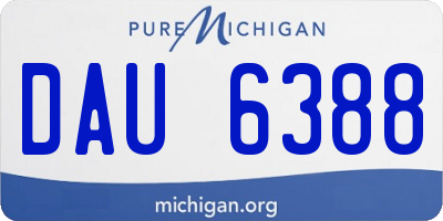 MI license plate DAU6388