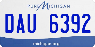 MI license plate DAU6392
