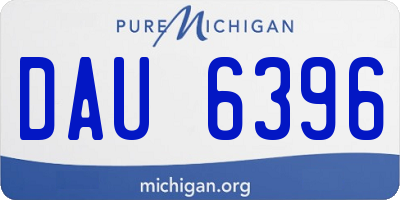 MI license plate DAU6396