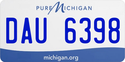 MI license plate DAU6398