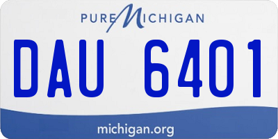 MI license plate DAU6401