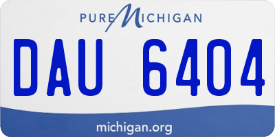 MI license plate DAU6404