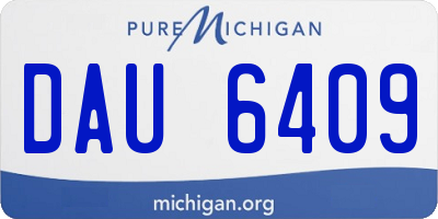 MI license plate DAU6409