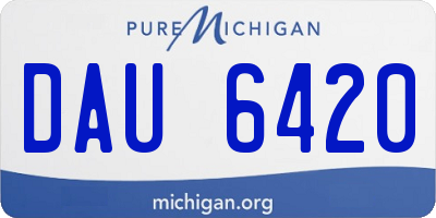 MI license plate DAU6420