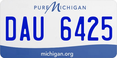 MI license plate DAU6425