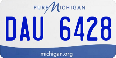MI license plate DAU6428