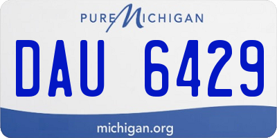 MI license plate DAU6429