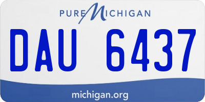 MI license plate DAU6437