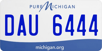 MI license plate DAU6444