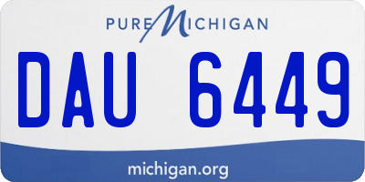 MI license plate DAU6449