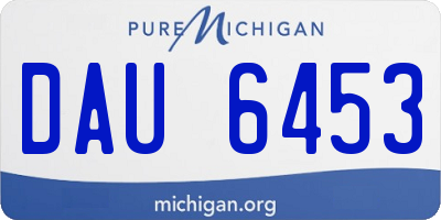 MI license plate DAU6453