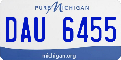 MI license plate DAU6455