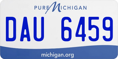 MI license plate DAU6459