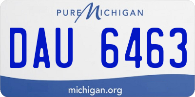 MI license plate DAU6463