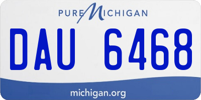 MI license plate DAU6468