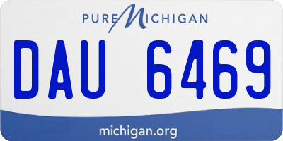 MI license plate DAU6469