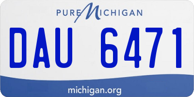 MI license plate DAU6471