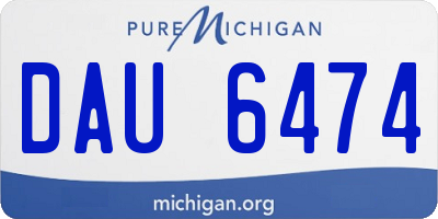 MI license plate DAU6474
