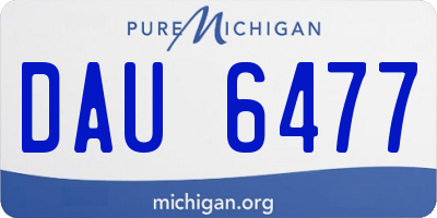MI license plate DAU6477