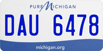 MI license plate DAU6478