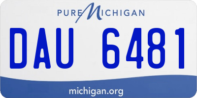 MI license plate DAU6481