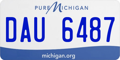 MI license plate DAU6487
