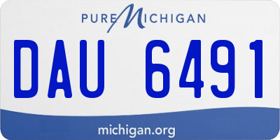 MI license plate DAU6491