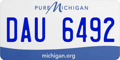 MI license plate DAU6492