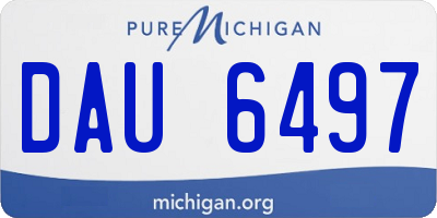 MI license plate DAU6497