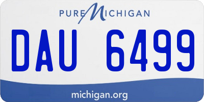 MI license plate DAU6499