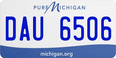 MI license plate DAU6506