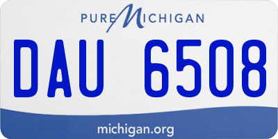 MI license plate DAU6508