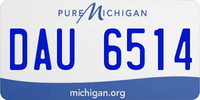 MI license plate DAU6514