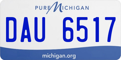 MI license plate DAU6517